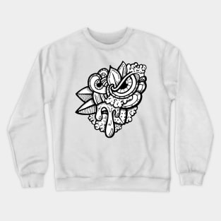 Doodle Art Urban Design With Eyes Crewneck Sweatshirt